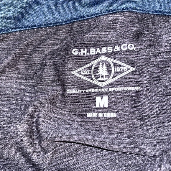 G.H Bass Performance Polo Long sleeve shirt Quick Dry Black UPF-50, size Medium - Picture 7 of 8